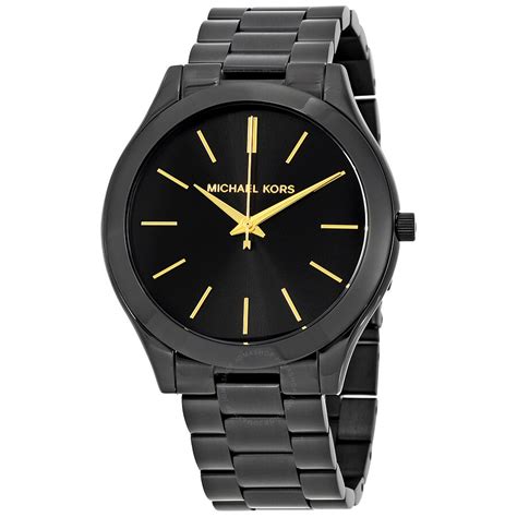 michael kors mk3221 slim runway black dial black|michael kors slim runway watch.